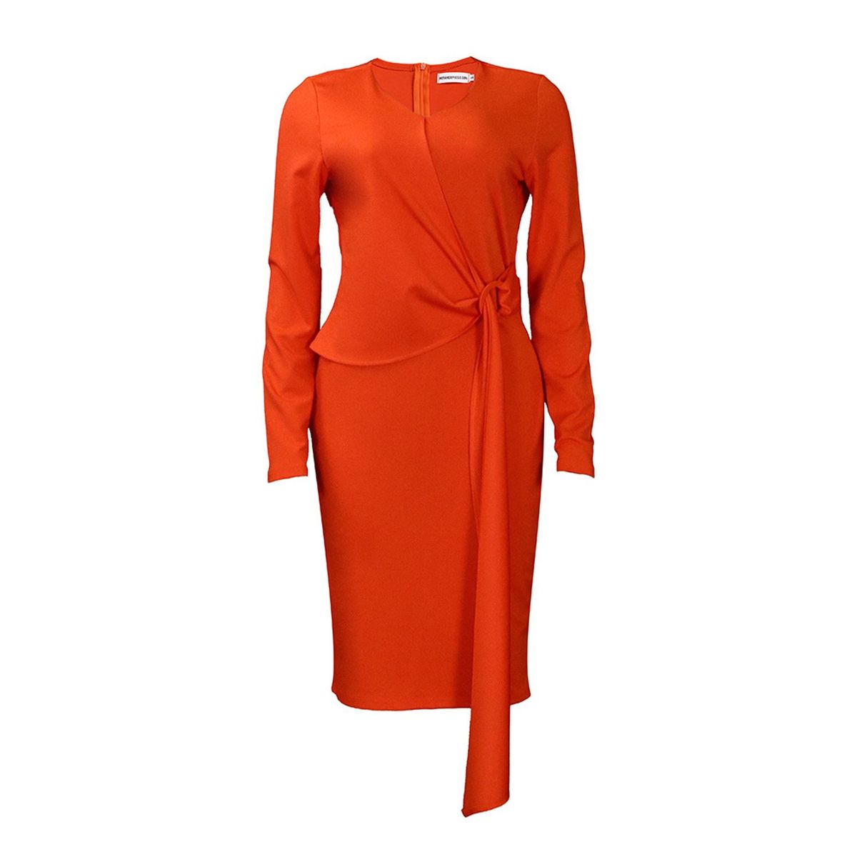 TIOZONEY - Vestido lápiz de manga larga y cuello en V para mujer