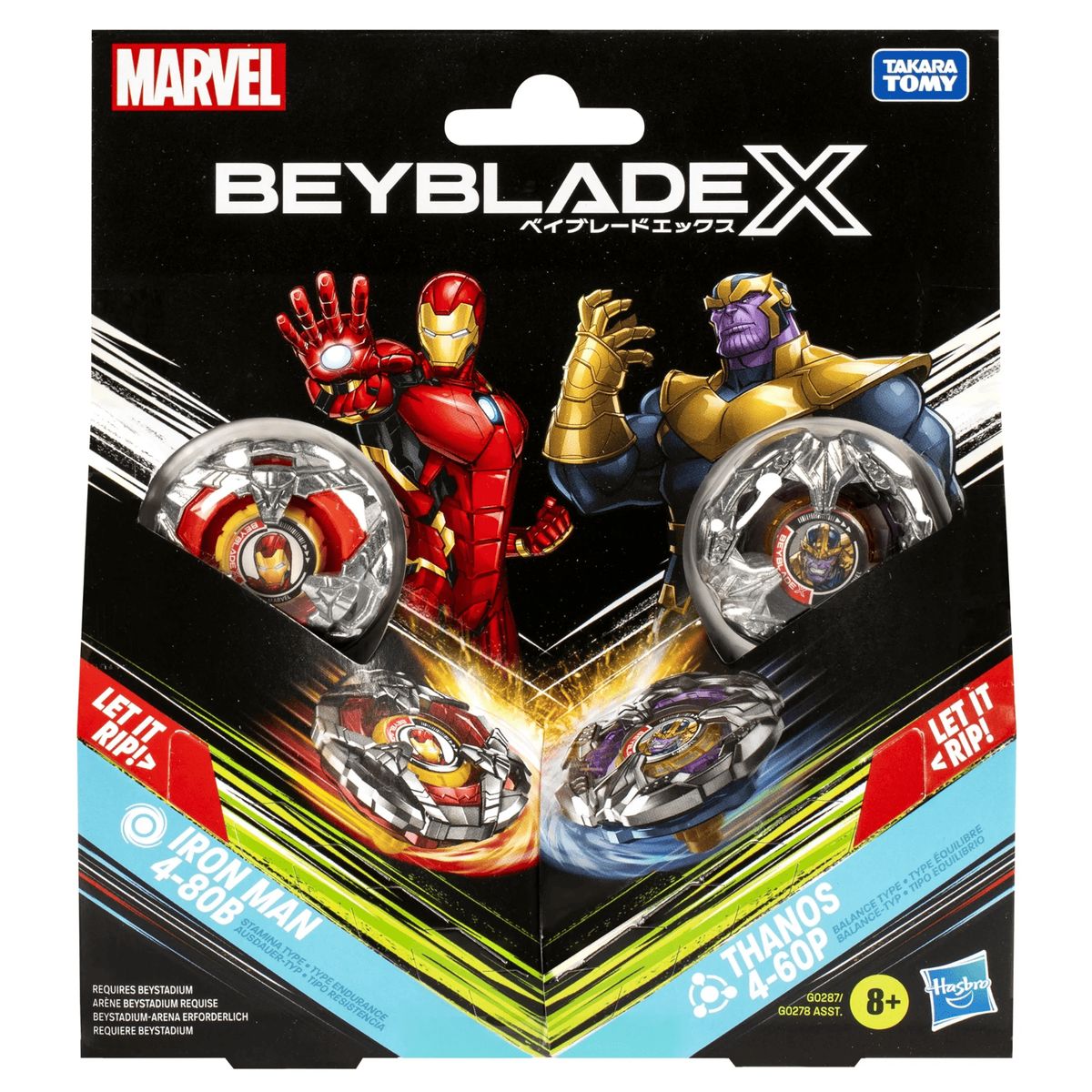 BEYBLADE - Beyblade x Duo Pack Iron Man vs Thanos
