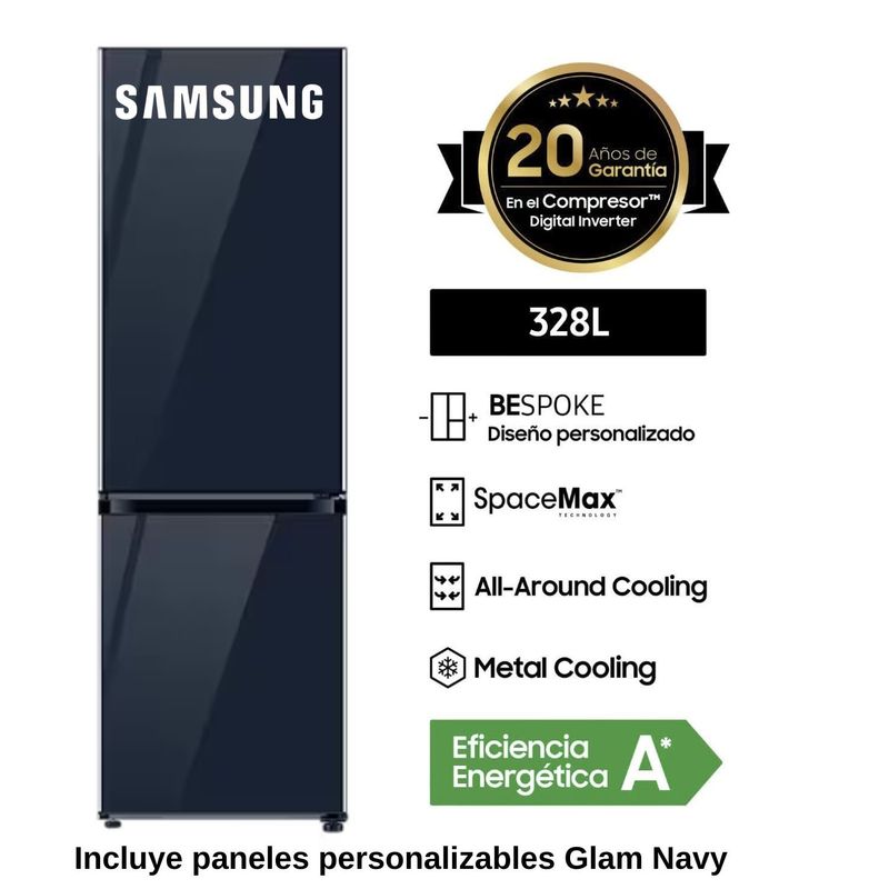 SAMSUNG - Refrigeradora Samsung 328 L BMF Bespoke Panel Intercambiable + Paneles