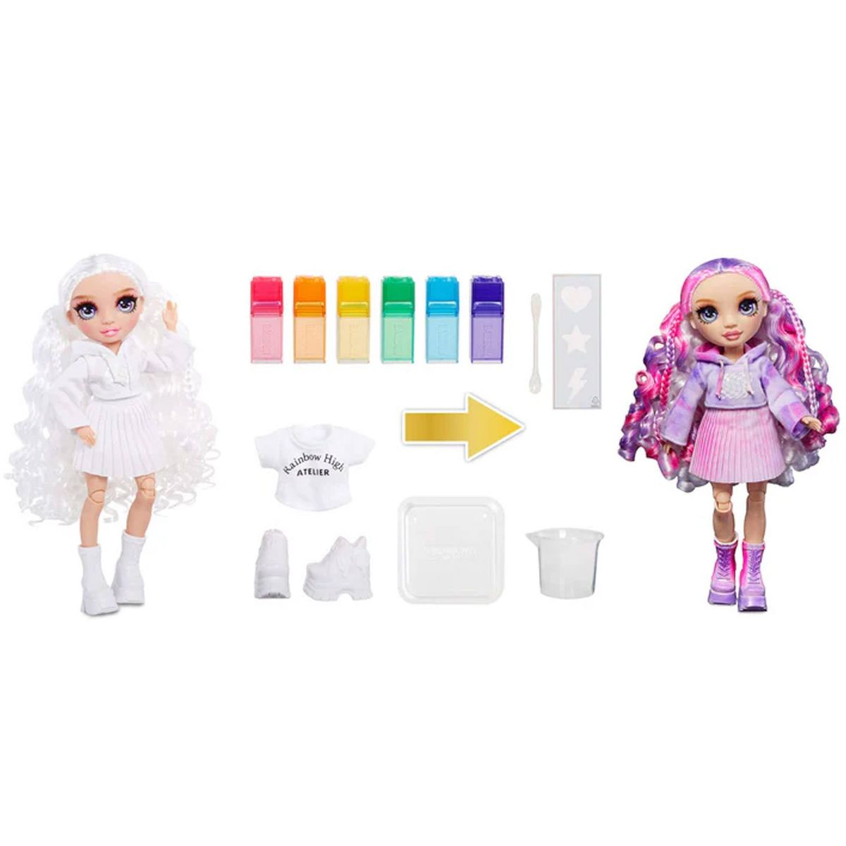 RAINBOW HIGH - Muñeca Rainbow High Watercolor & Create-Purple