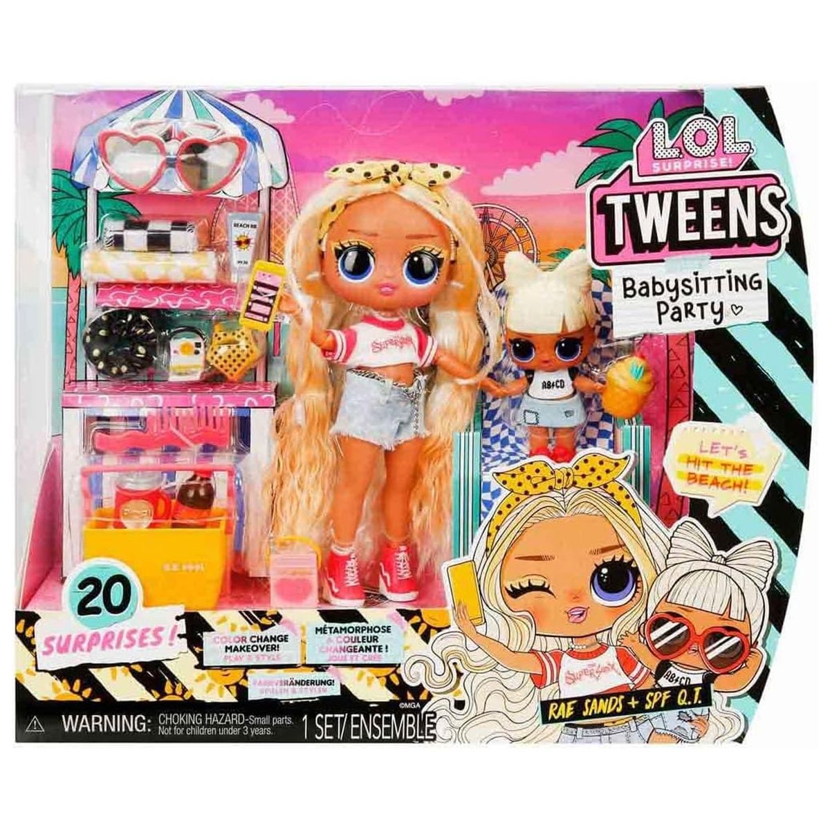 LOL - Muñeca LOL Tweens Babysitting Party-Rae con Hermanita