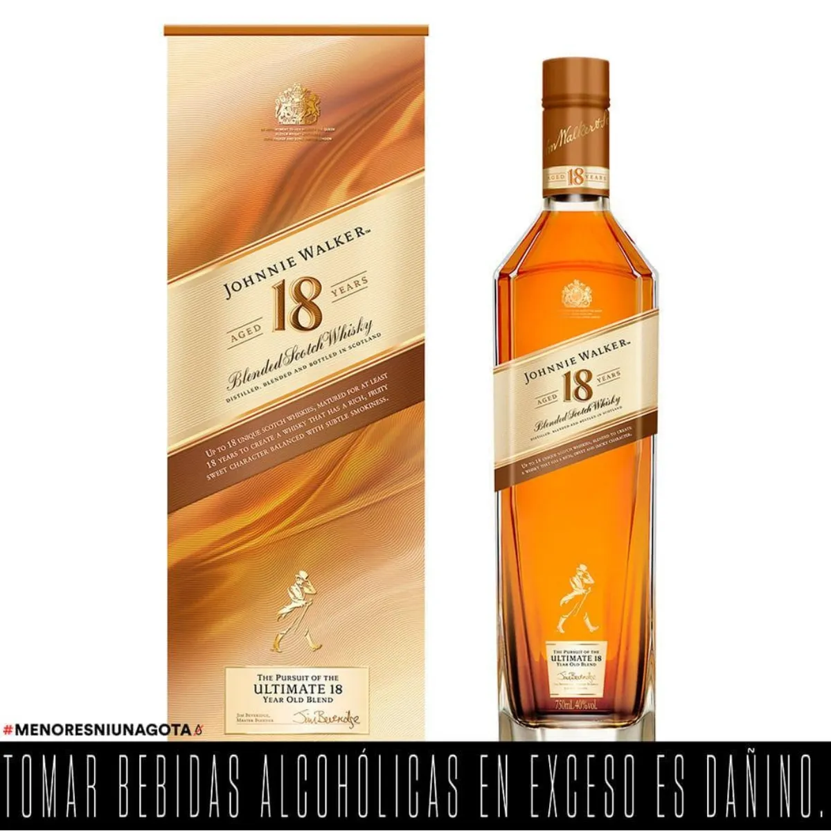 JOHNNIE WALKER - Whisky JOHNNIE WALKER 18 Años Botella 750ml