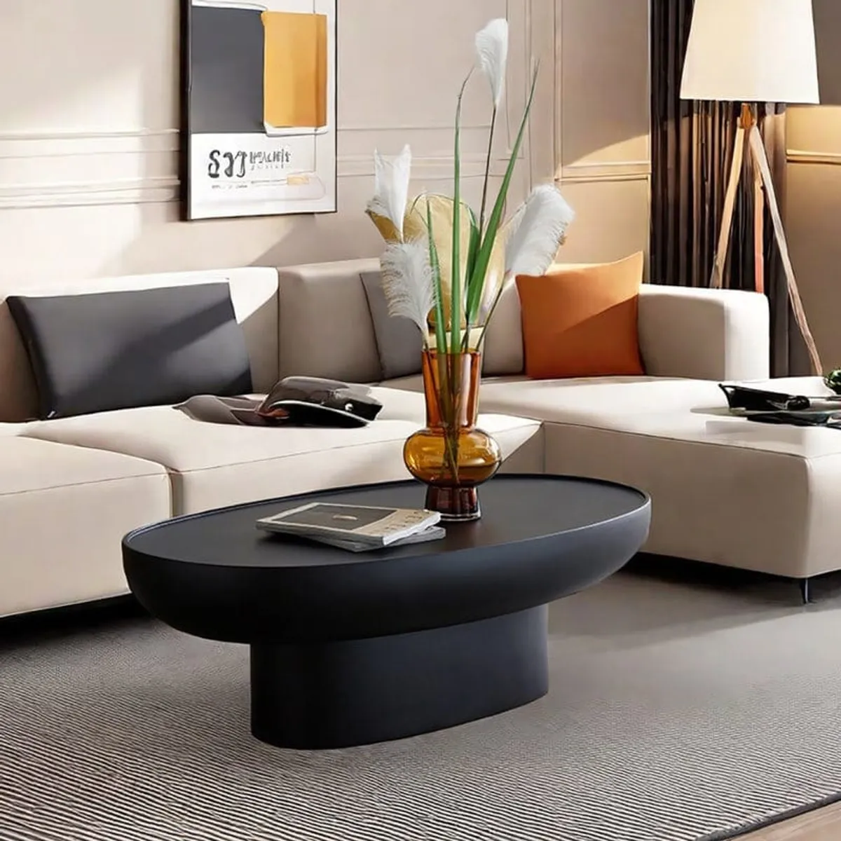 GENERICO - Mesa de Centro Abad Black  de Madera Pandora Home