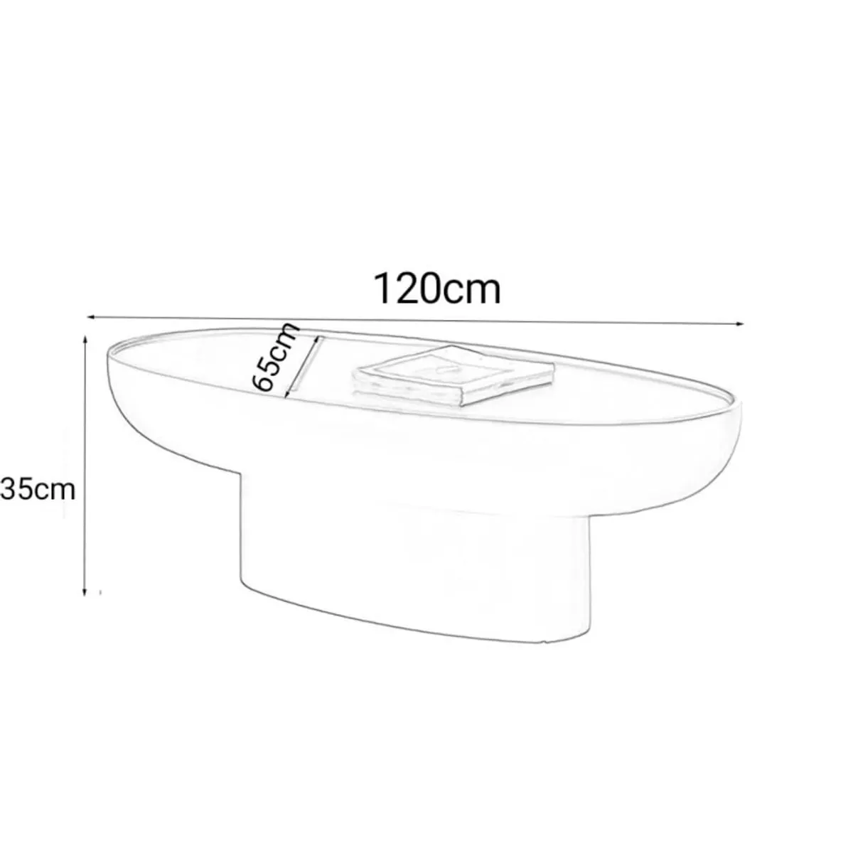 GENERICO - Mesa de Centro Abad Black  de Madera Pandora Home