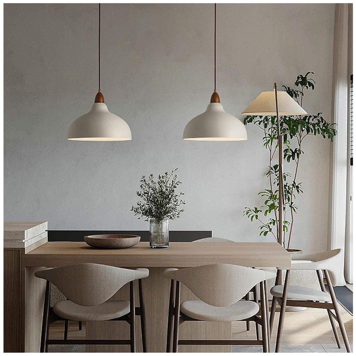 GENERICO - Lámpara colgante redondo blanco e27