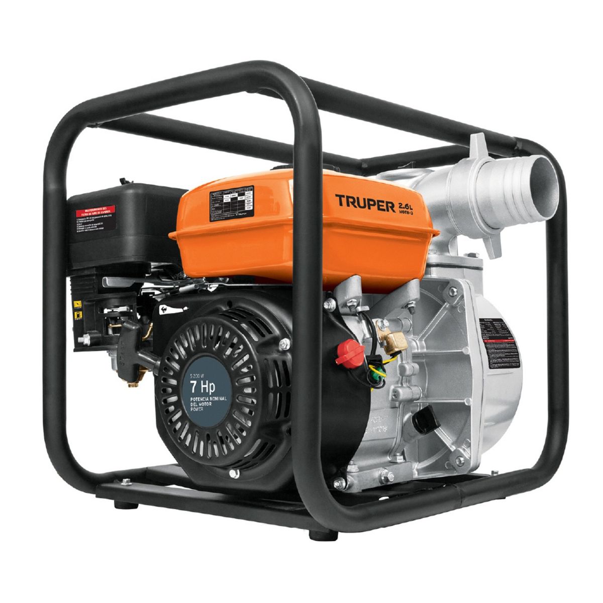 TRUPER - Motobomba autocebante a gasolina 7 HP salida 3" , Truper