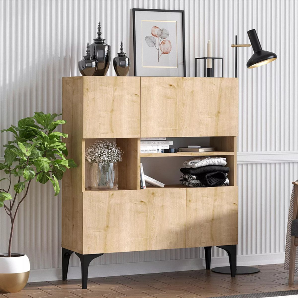 TU MESITA - Aparador Nórdico Fernanda 4 puertas TU MESITA