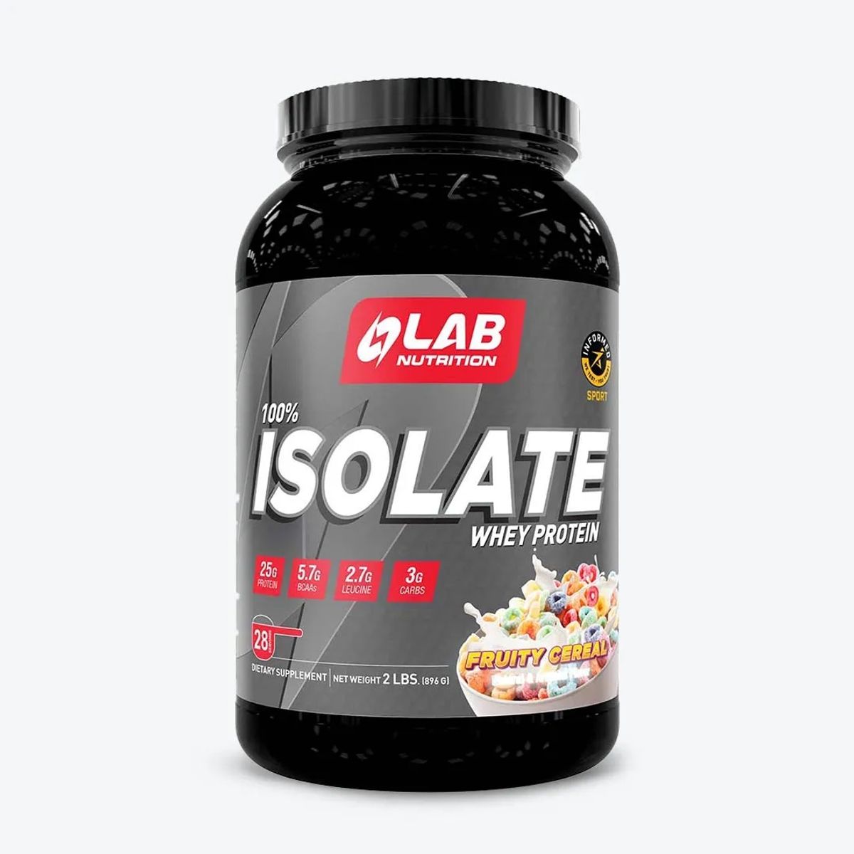 LAB NUTRITION USA - Proteina Isolatada Lab Nutrition Isolate 2lb Fruit Cereal