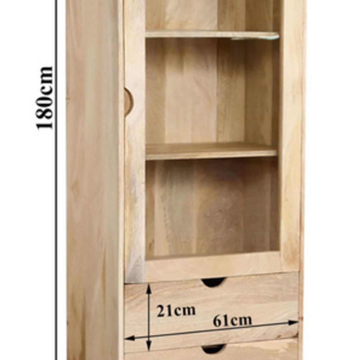 TU MESITA - Vitrina Clásica Luciana 2 cajones 1 puerta TU MESITA