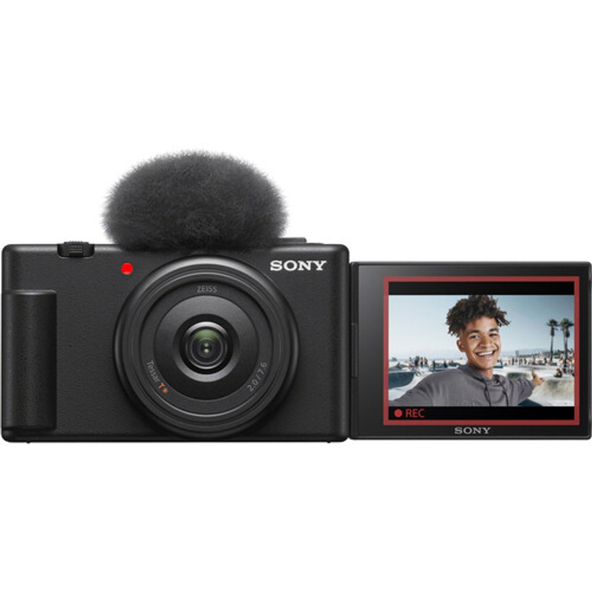 SONY - Sony ZV-1F Cámara de vlogging negra