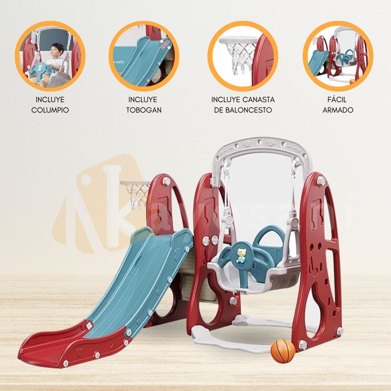 GENERICO - Tobogan con Columpio para Niños «GLISSER»