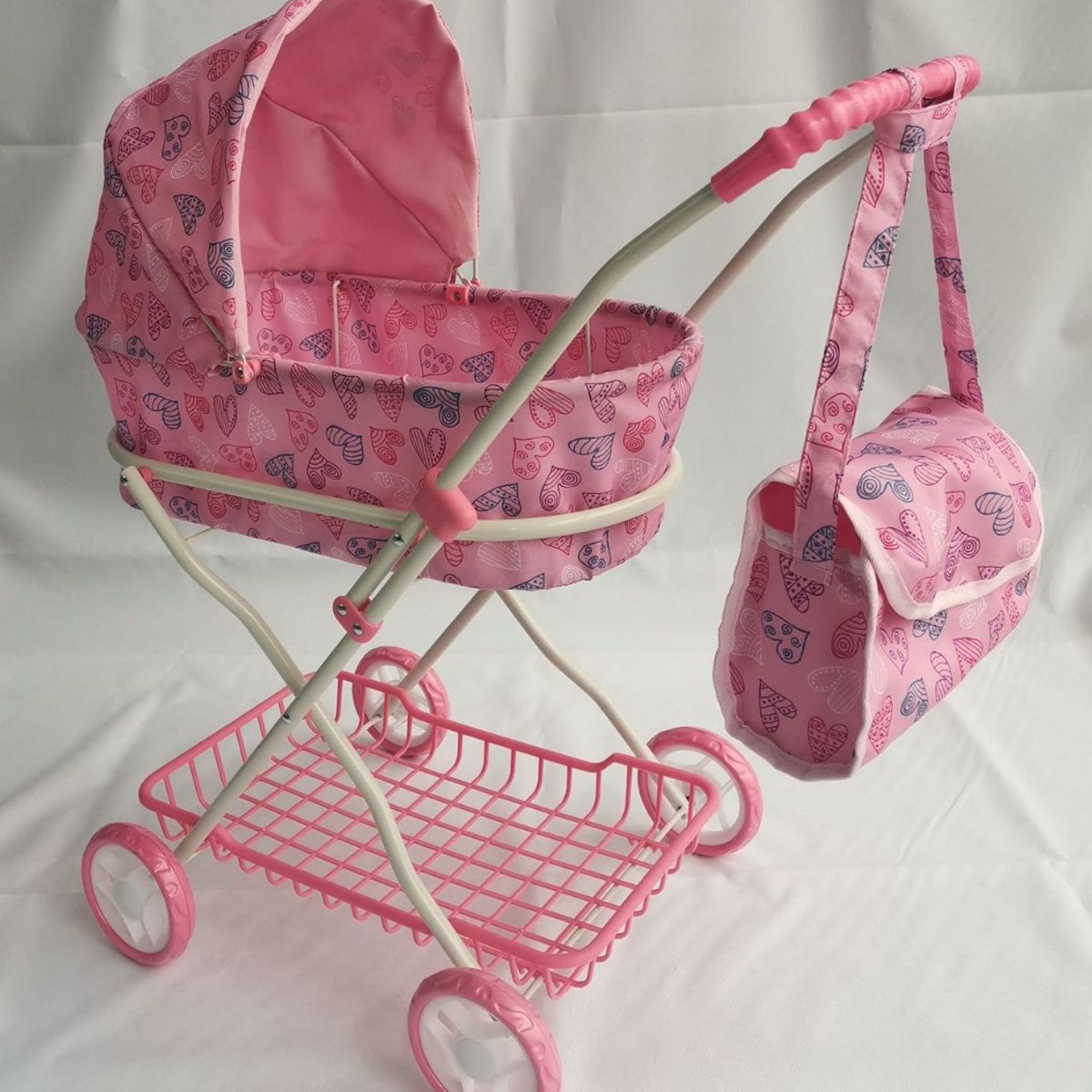 GENERICO - Coche Carriola Muñecas Reborn Grande + Bolso Para Niñas