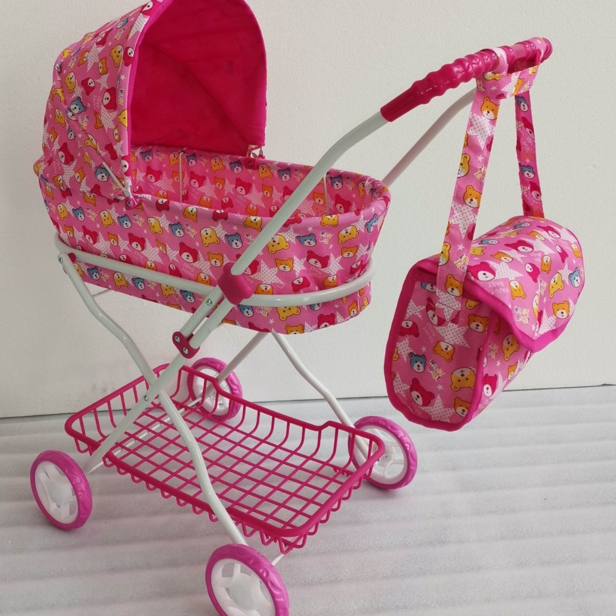 GENERICO - Coche Carriola Muñecas Reborn Grande + Bolso Para Niñas