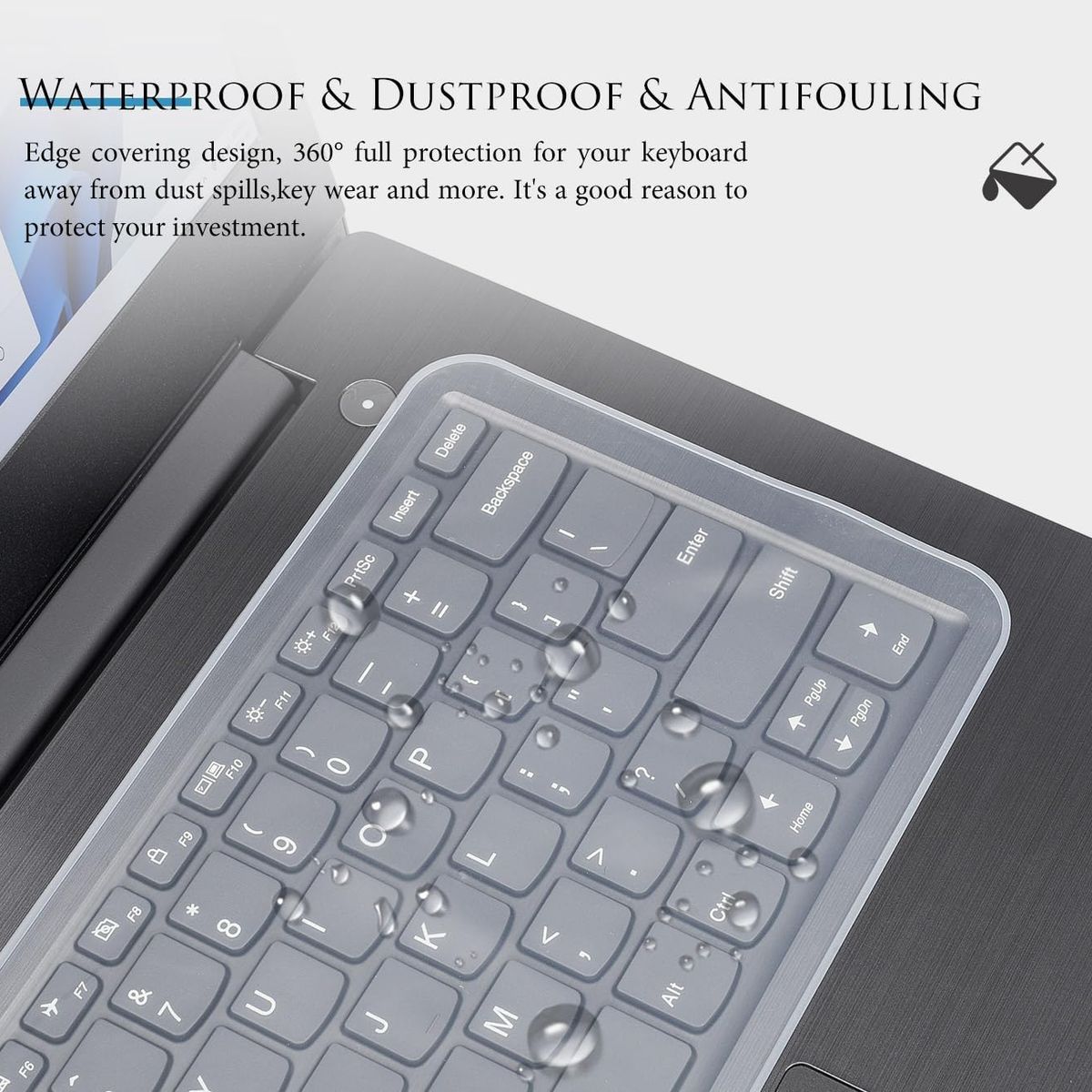 GENERICO - PROTECTOR DE TECLADO PARA LAPTOP DE 13 A 14 PULGADAS