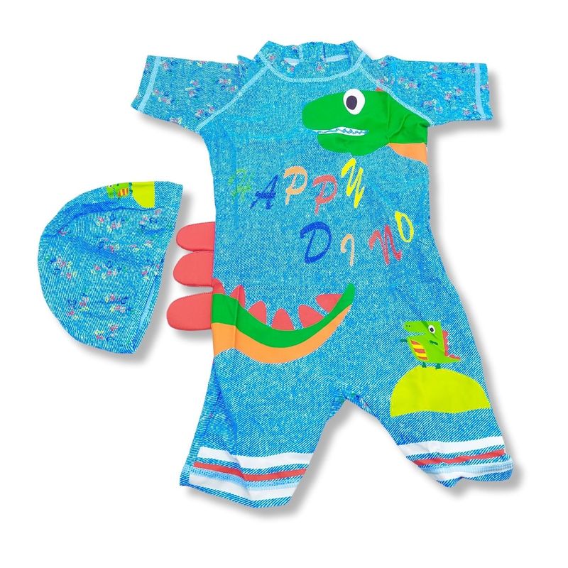 GENERICO - Ropa de Baño para Niño UV Dinosaurio Largo Verde
