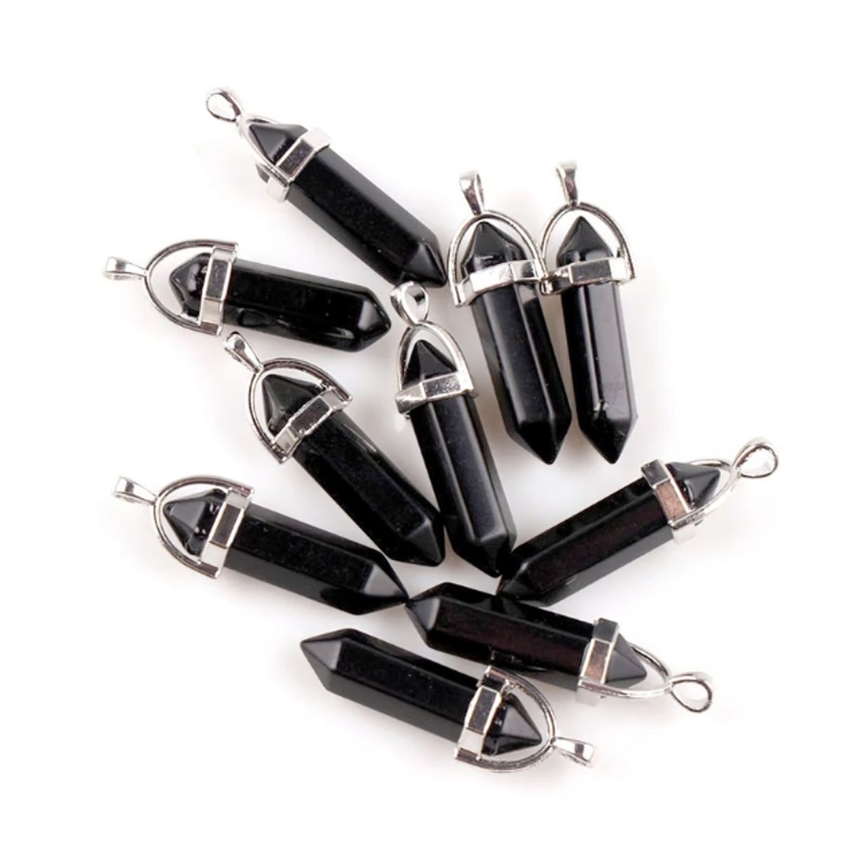 GENERICO - Collar Cuarzo Onix Cadena Acero Mas Estuche