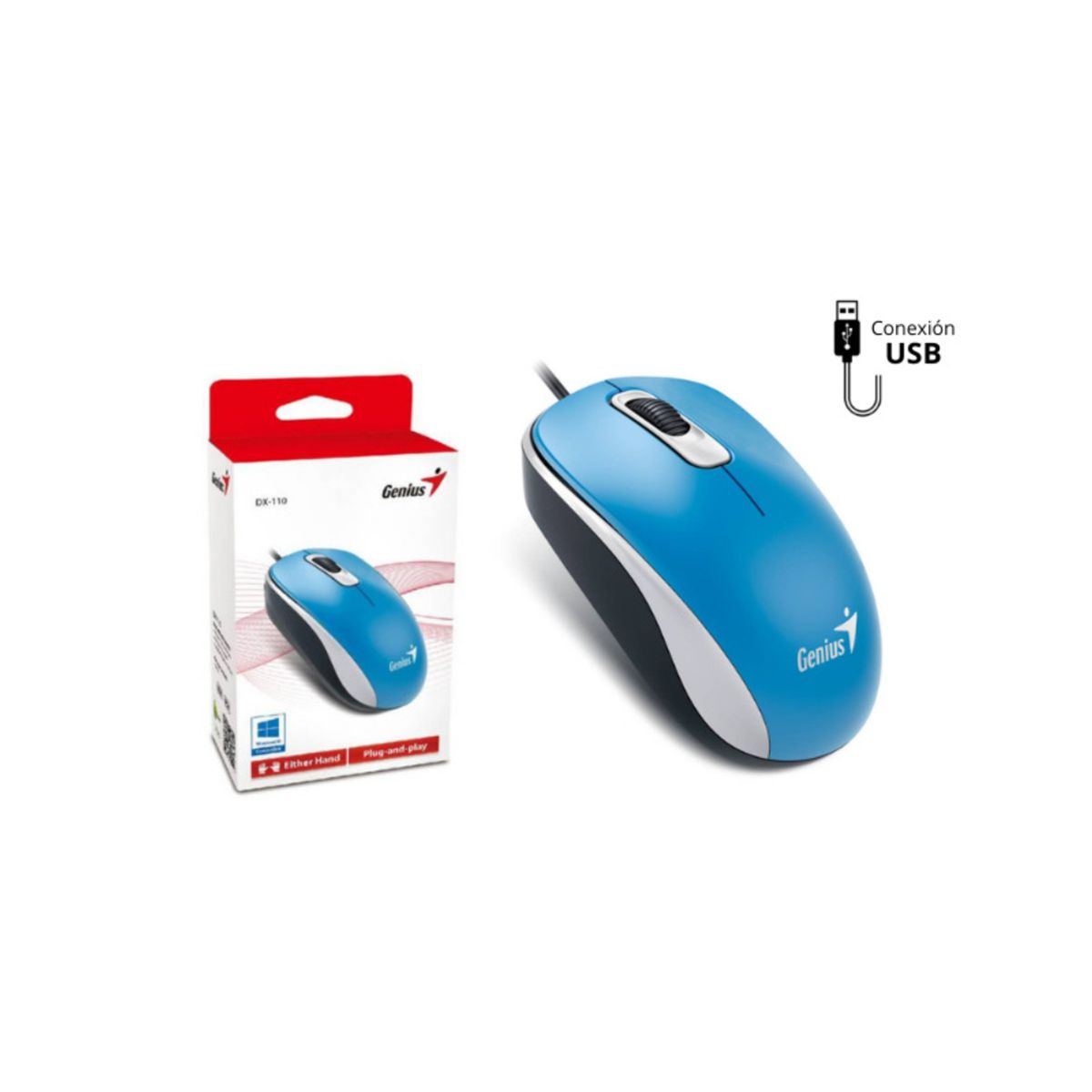 GENIUS - Mouse Genius Dx-110 Celeste