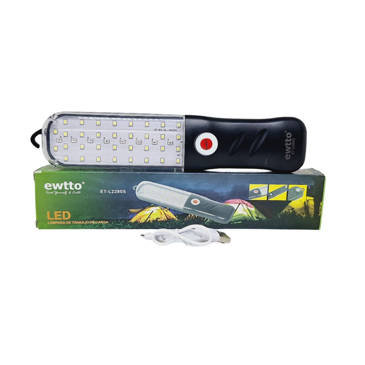 EWTTO - Lámpara de Mano para Trabajo de Carga EWTTO  ET-L2280S