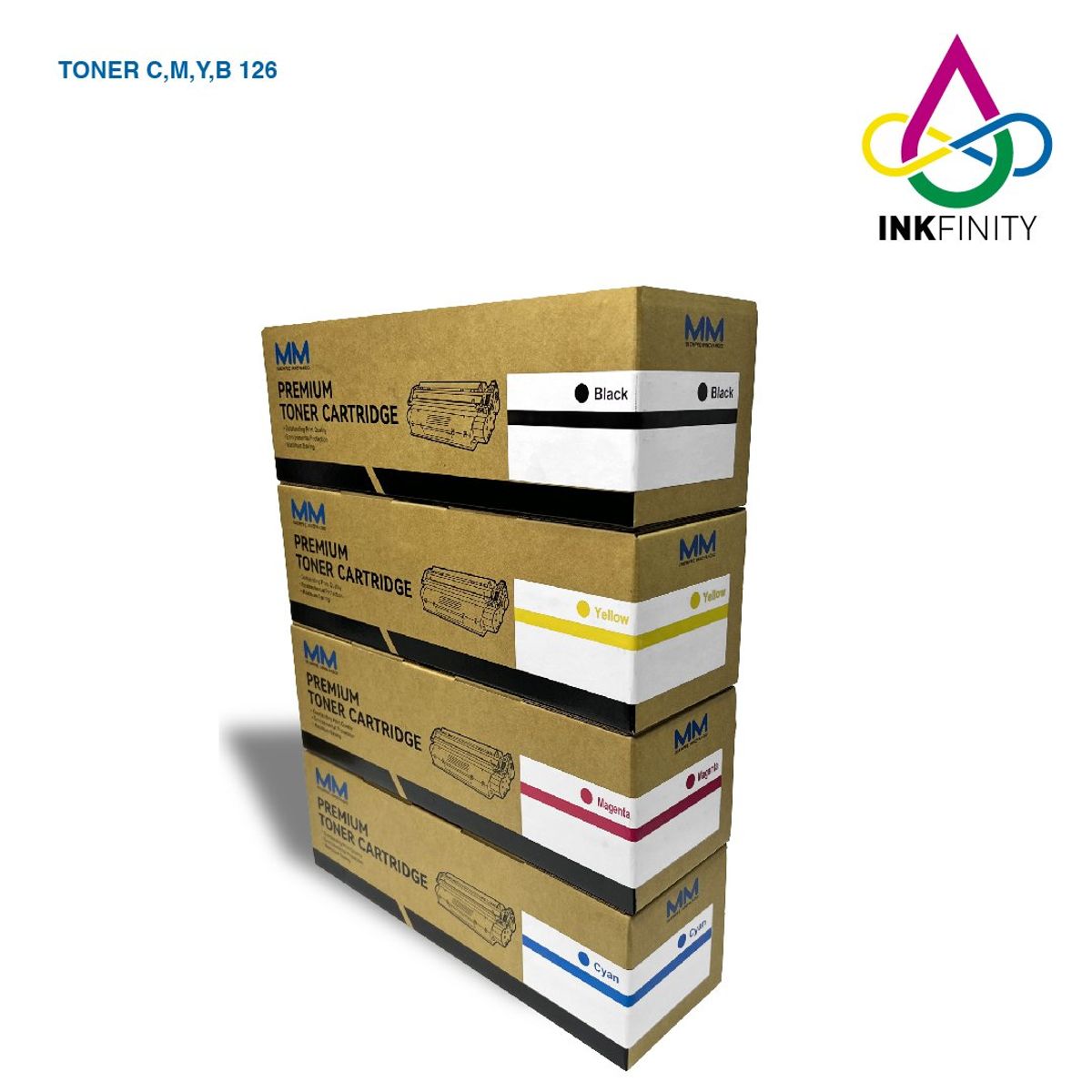 GENERICO - KIT 4 126 A TONER COMPATIBLE HP