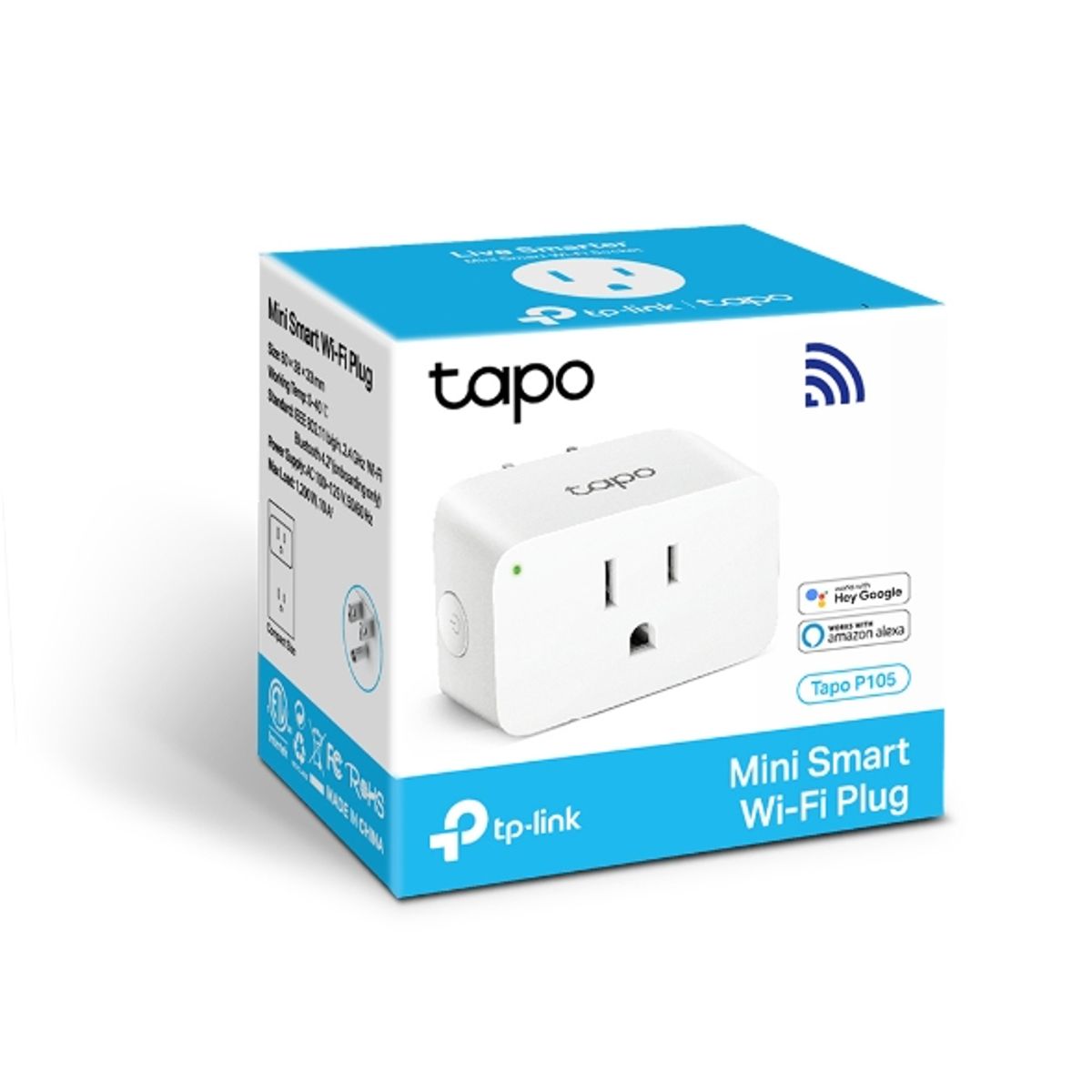 TP LINK - Mini Smart Wi-Fi Plug  TAPO P105-1