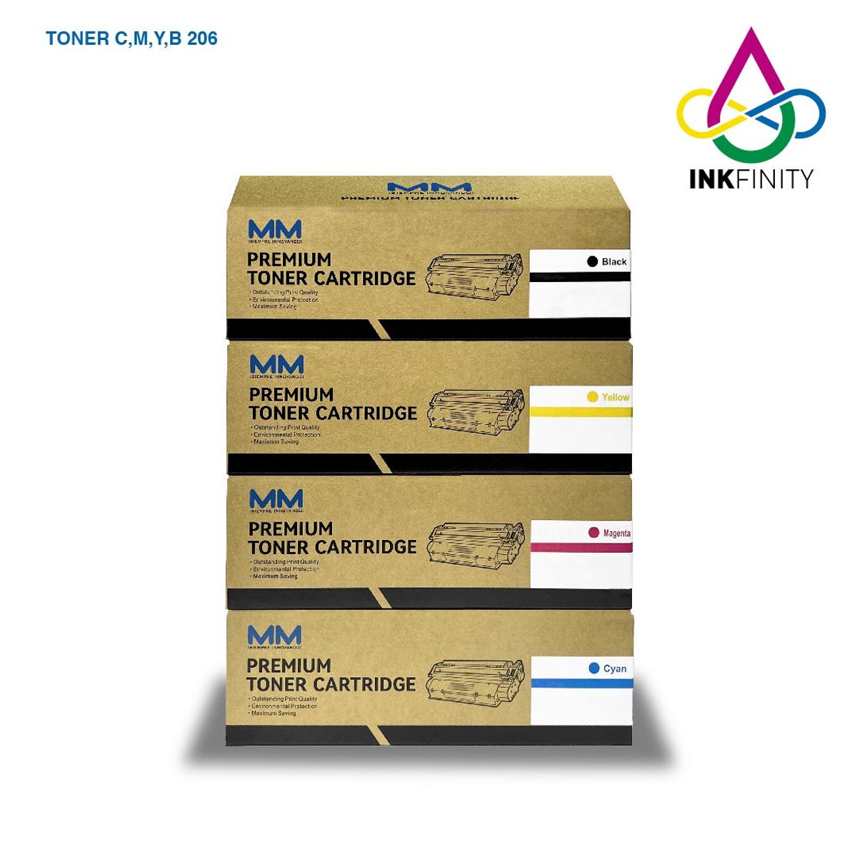 GENERICO - KIT 4 206 A TONER COMPATIBLE HP