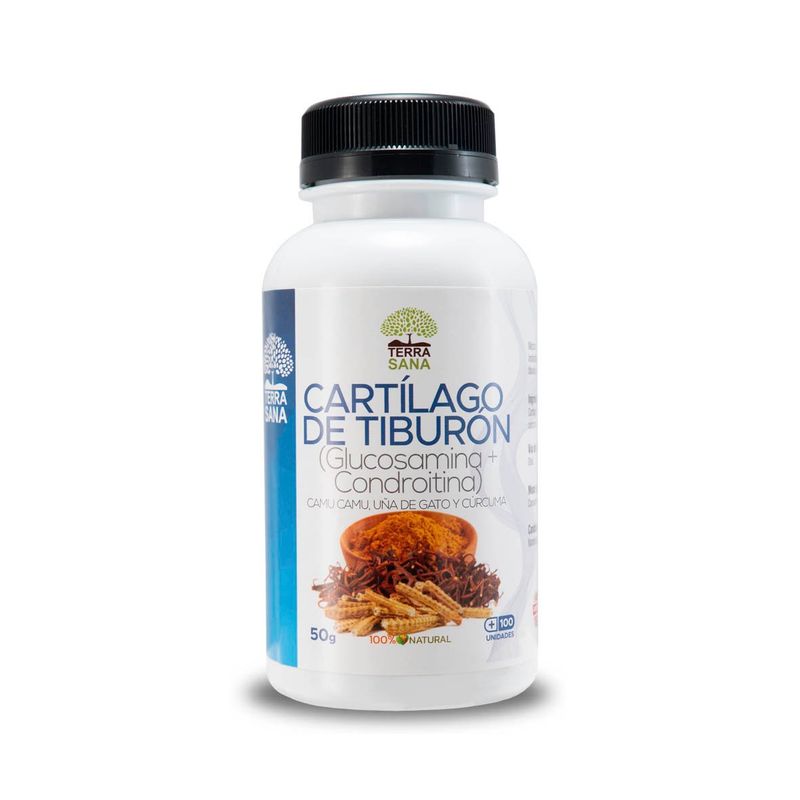 TERRASANA - Cápsula de Cartílago de Tiburón (Glucosamina + Condroitina) x 100 unid Terra Sana