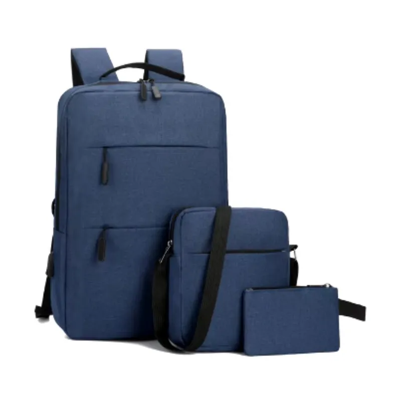GENERICO - Pack Mochila de Doble Cierre Delantero Impermeable Portátil USB