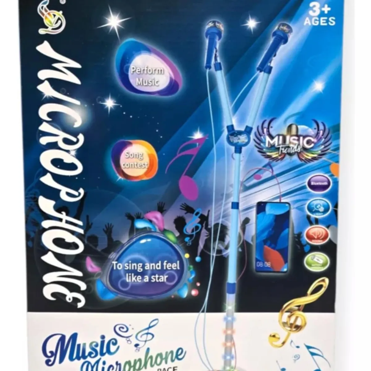 GENERICO - Microfono Doble Karaoke Musical Bluetooth Portatil Infantil