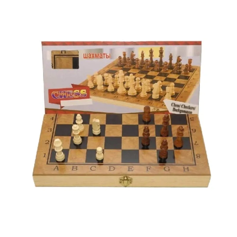 GENERICO - Juego de Ajedrez Mediano Tablero y Piezas de Madera