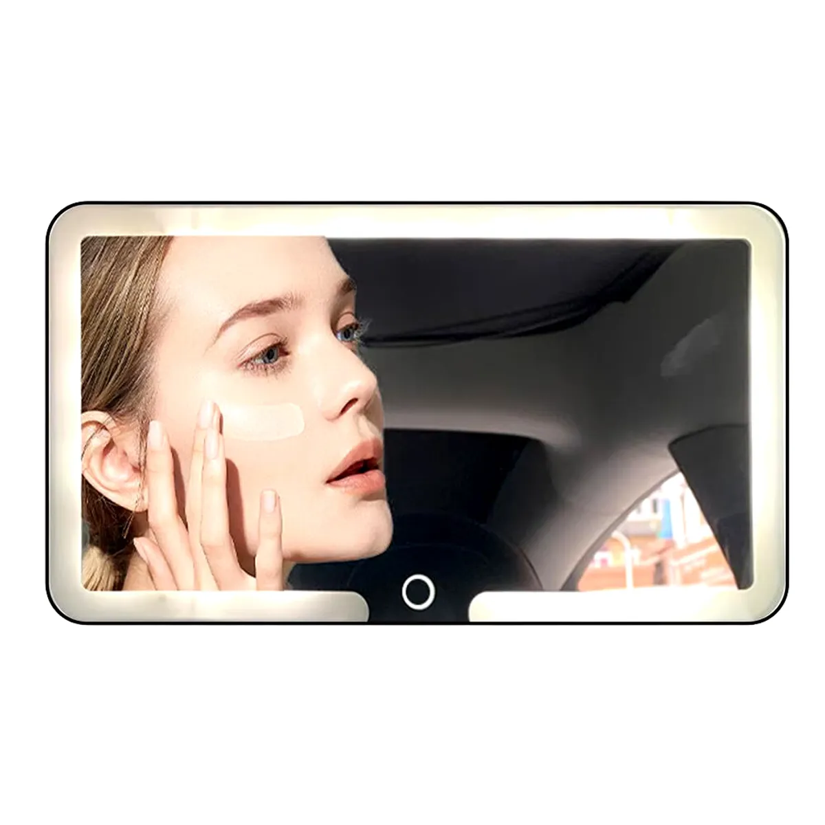 INSPIRA - Espejo con Luz Led Táctil Recargable para el Auto