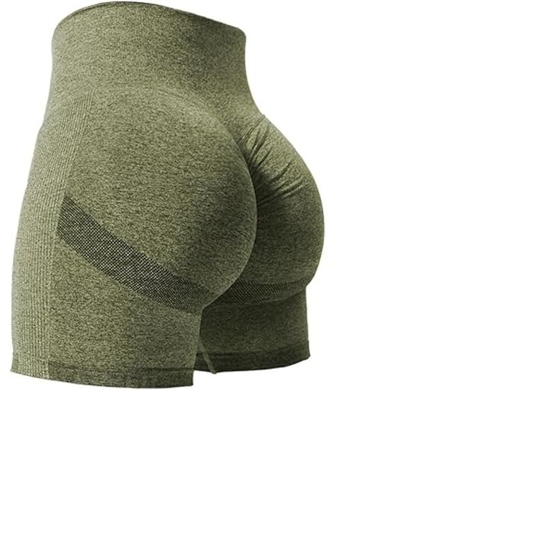 GENERICO - Shorts de cintura alta y con realce de glúteos para entrenamiento