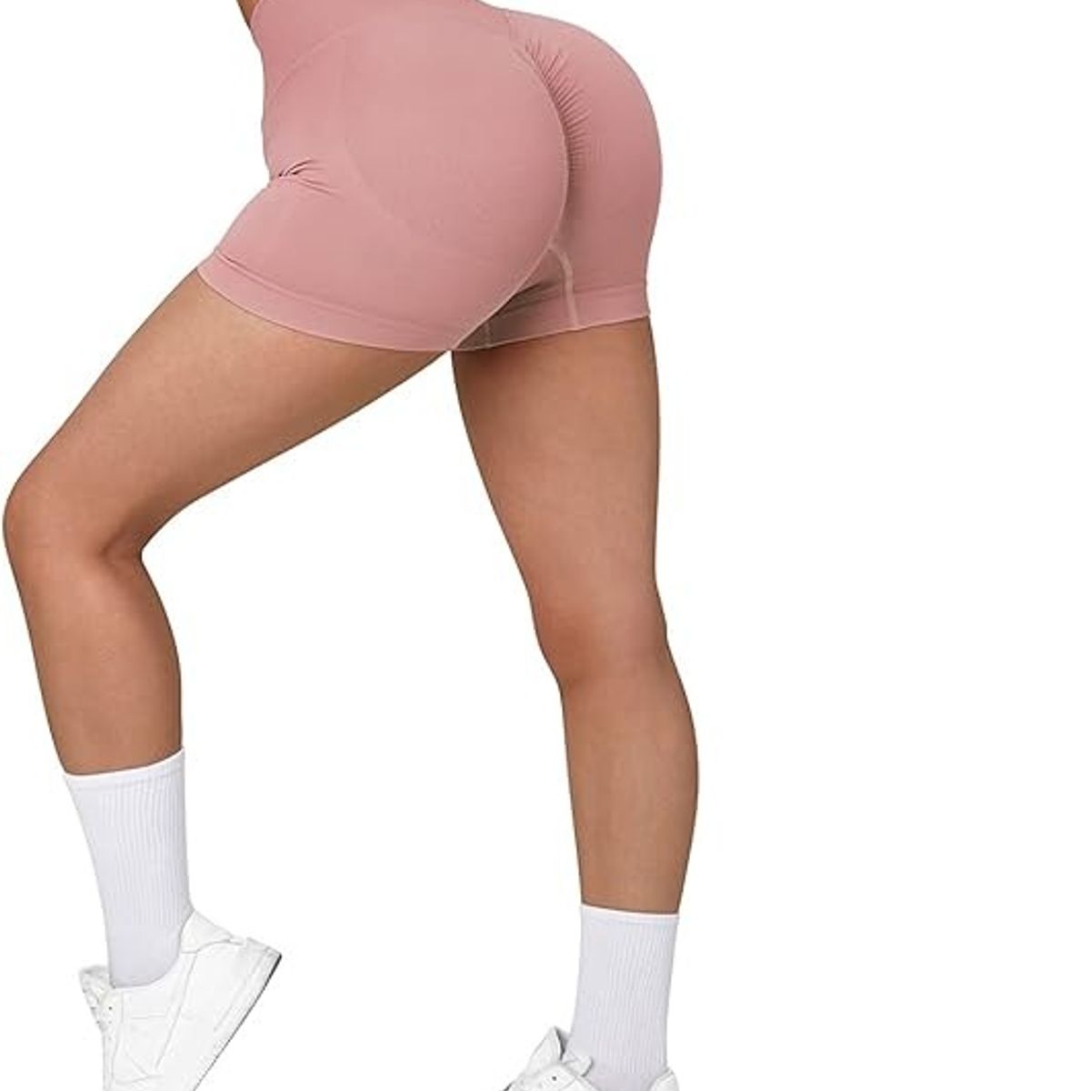 GENERICO - Shorts de cintura alta y con realce de glúteos para entrenamiento