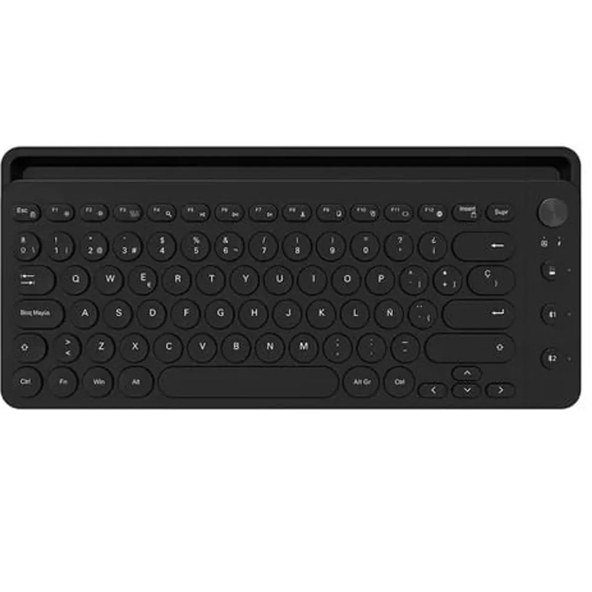 TEROS - Teclado Inalámbrico Teros Bt 3.0 + 5.2 Recargable 80  Teclado Negro