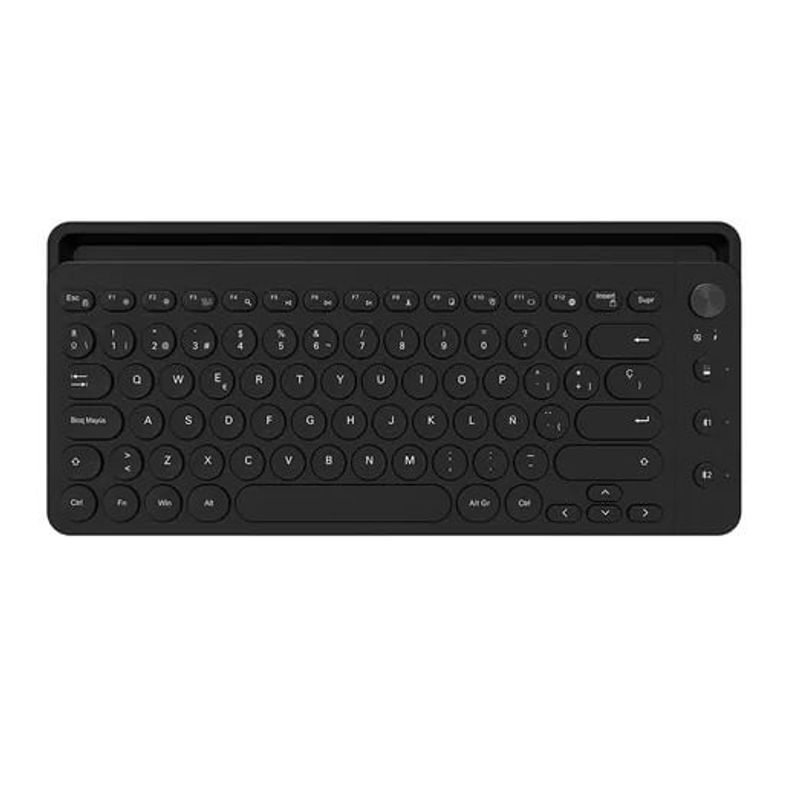 TEROS - Teclado Inalámbrico Teros Bt 3.0 + 5.2 Recargable 80  Teclado Negro