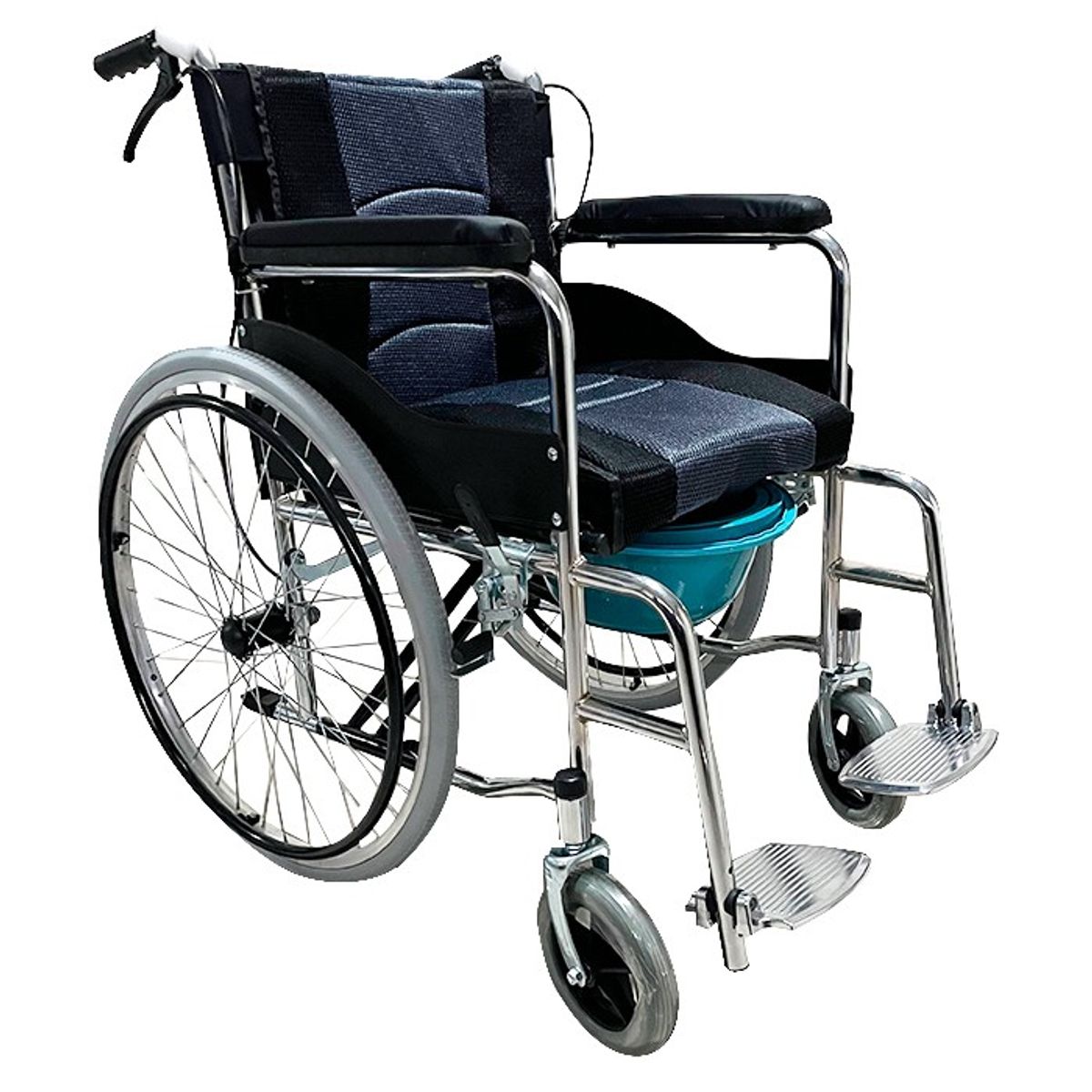 GENERICO - SILLA DE RUEDAS LIGERA PLEGABLE RESISTENTE Y AJUSTABLE