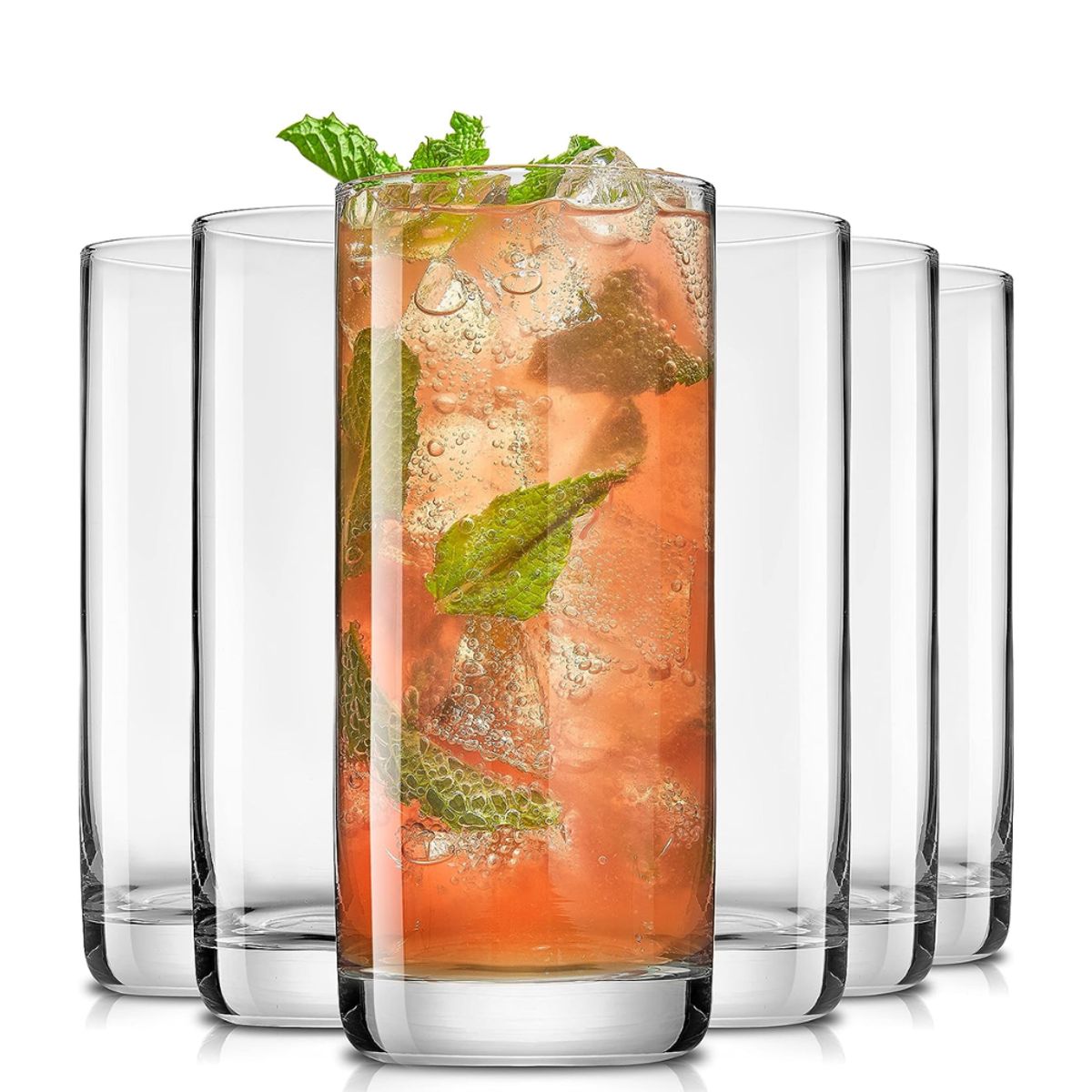 INSPIRA - Juego de 6 Vasos Lisos de Vidrio 220 ml