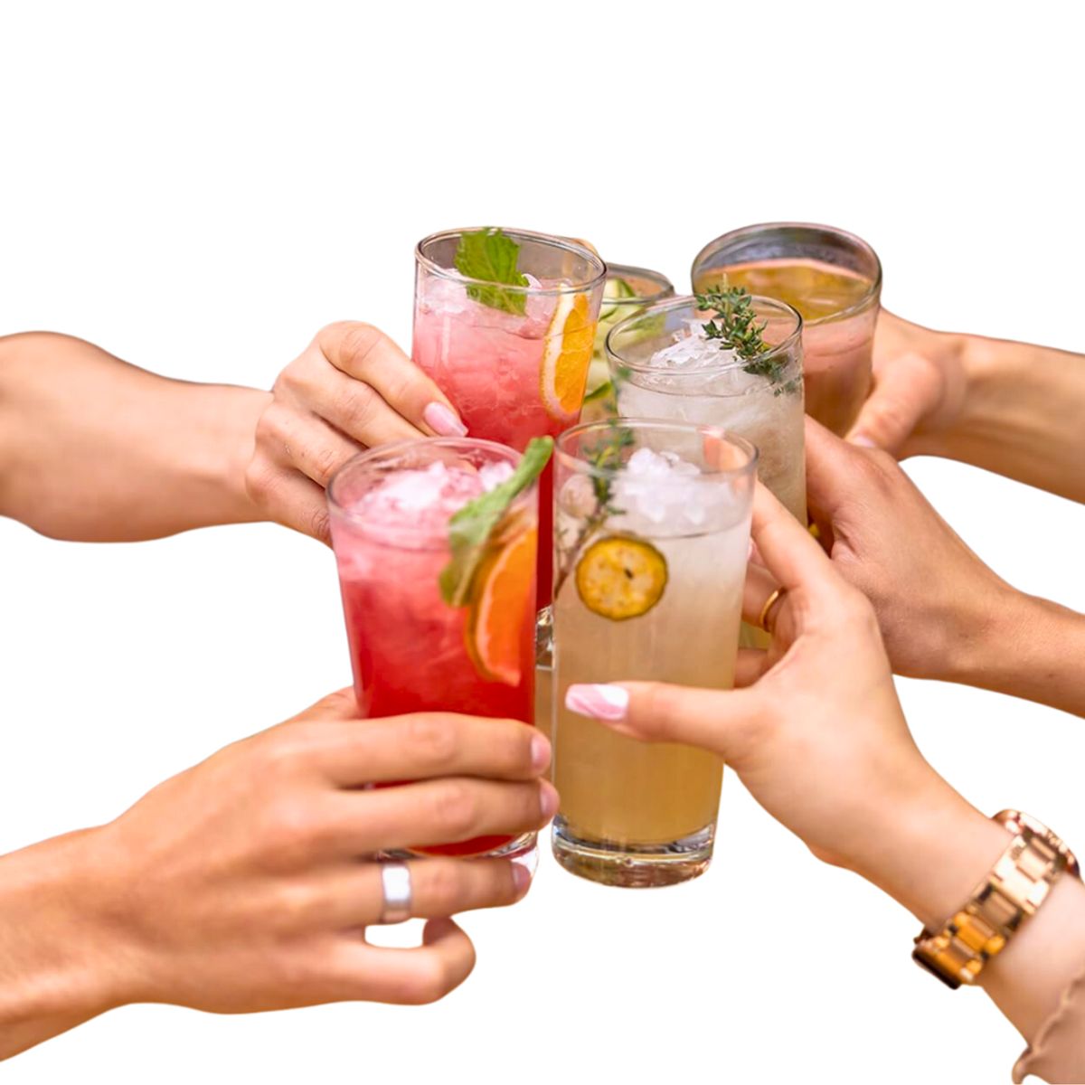 INSPIRA - Juego de 6 Vasos Lisos de Vidrio 220 ml