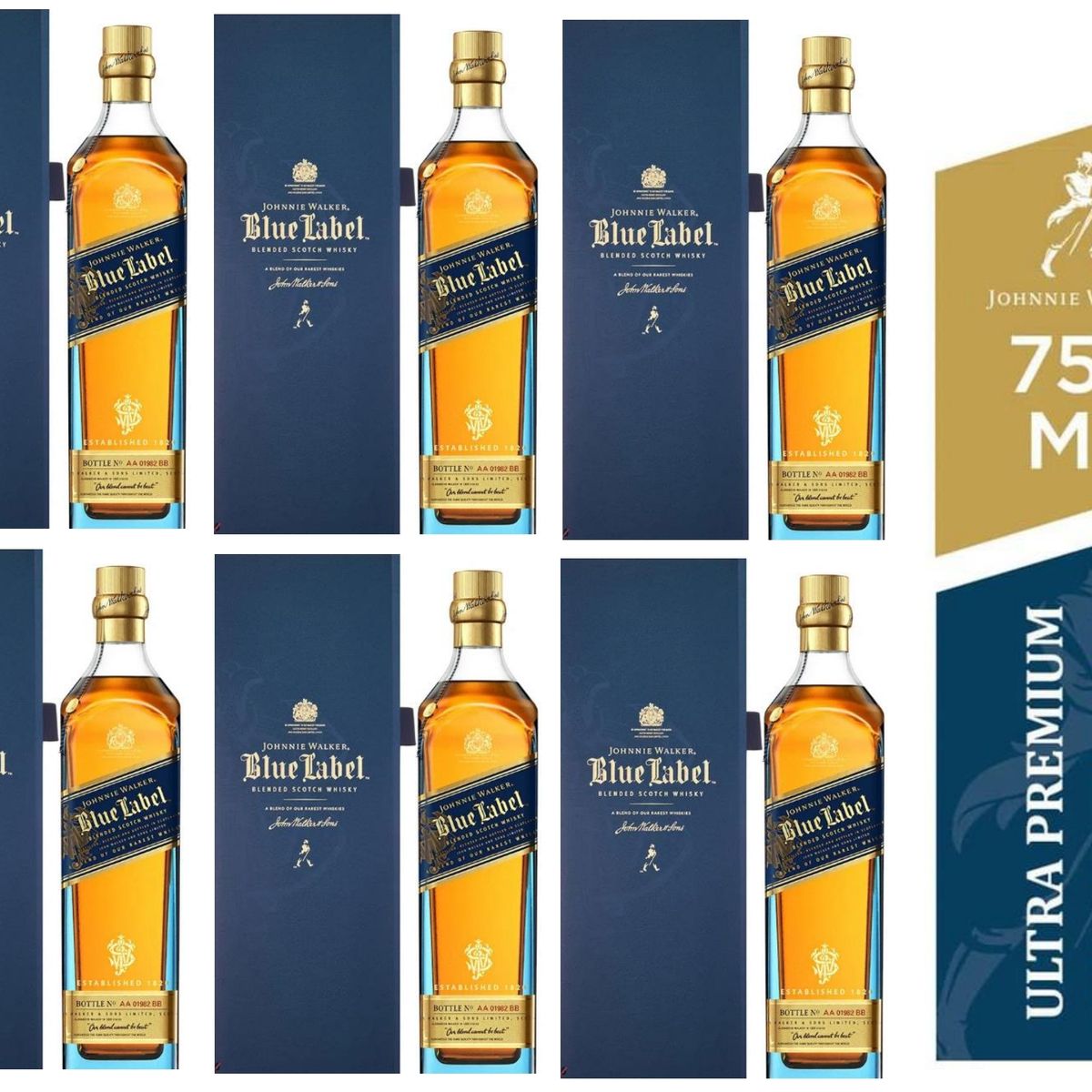 JOHNNIE WALKER - Whisky Johnnie Walker Blue Label 750ml - 6 UND