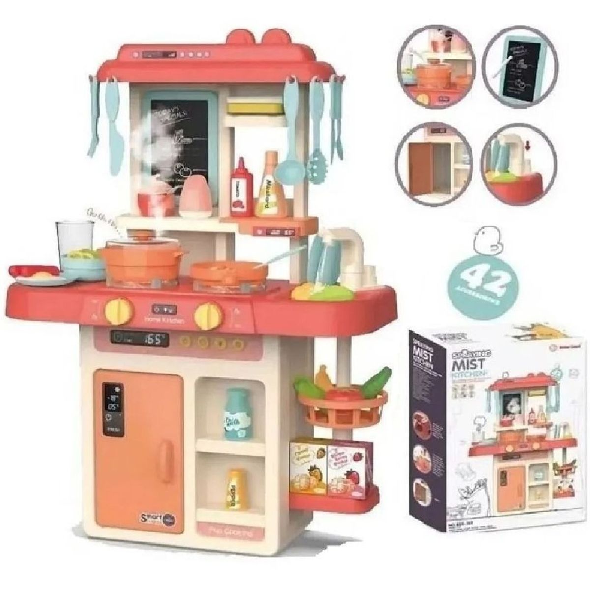 GENERICO - Cocina Infantil Juego de Luz, Sonido Y Agua 42 piezas