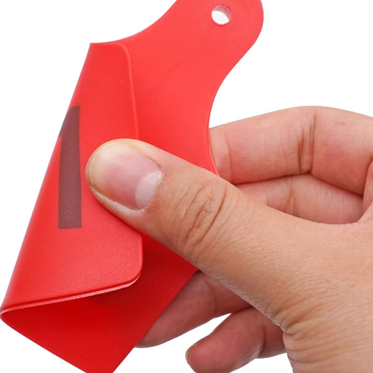 GENERICO - PACK X 100 CROTAL ARETE PARA VACA ROJO 7.5X10 CM NUMERADO