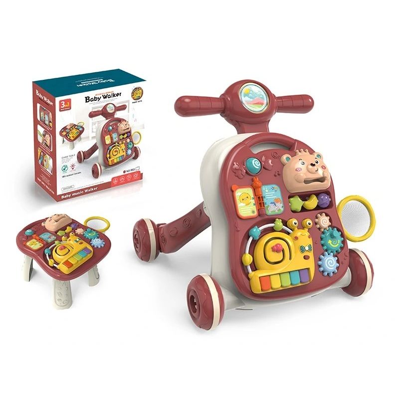 GENERICO - Andador 3 en 1 Con Sonido Y Luces Color Rojo
