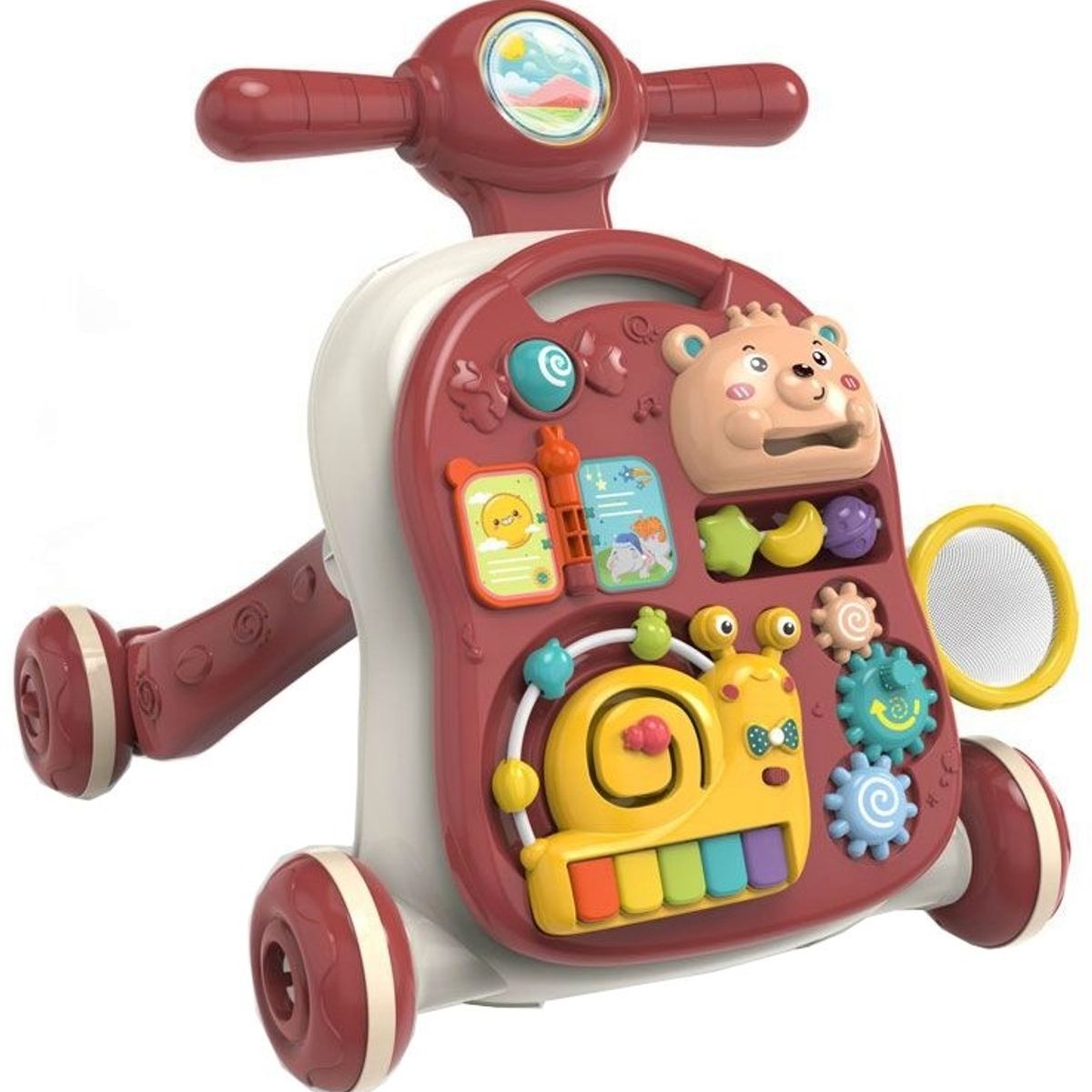 GENERICO - Andador 3 en 1 Con Sonido Y Luces Color Rojo