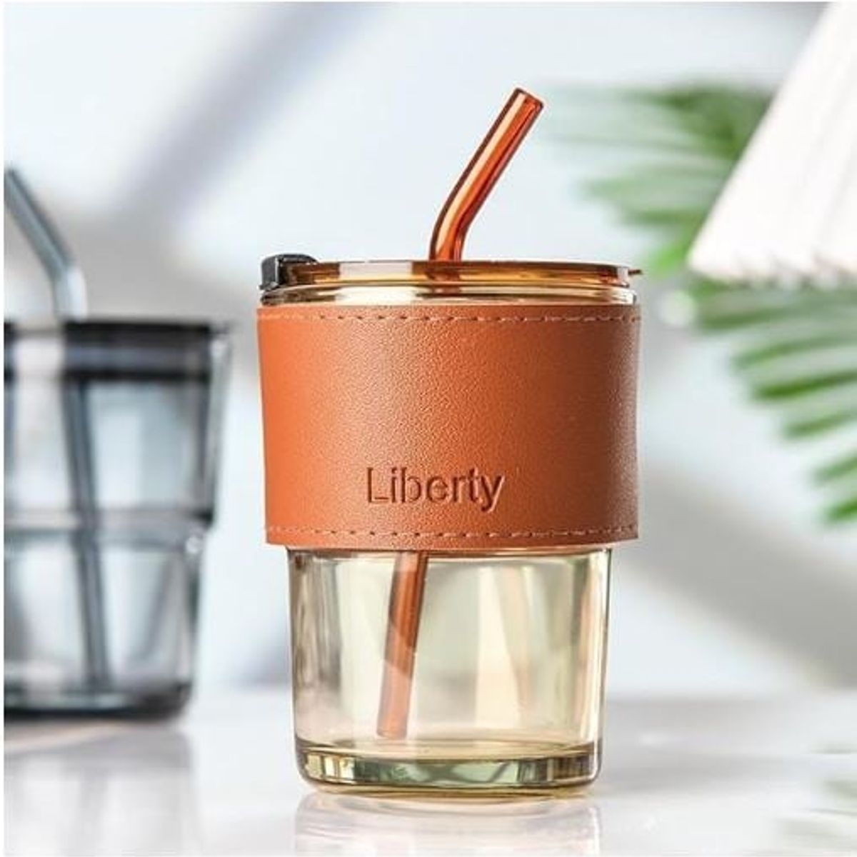 LIBERTY - Vaso Premium de Vidrio para Infusion Caramelo