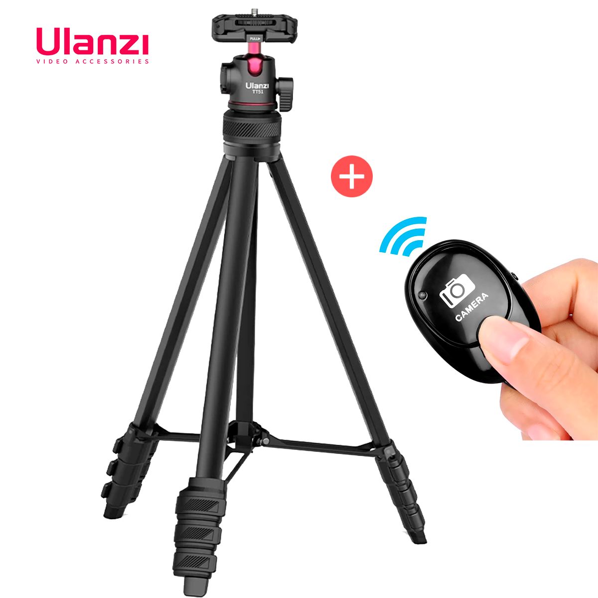 ULANZI - Trípode Profesional 138cm Ulanzi TT51 + Disparador Bluetooth