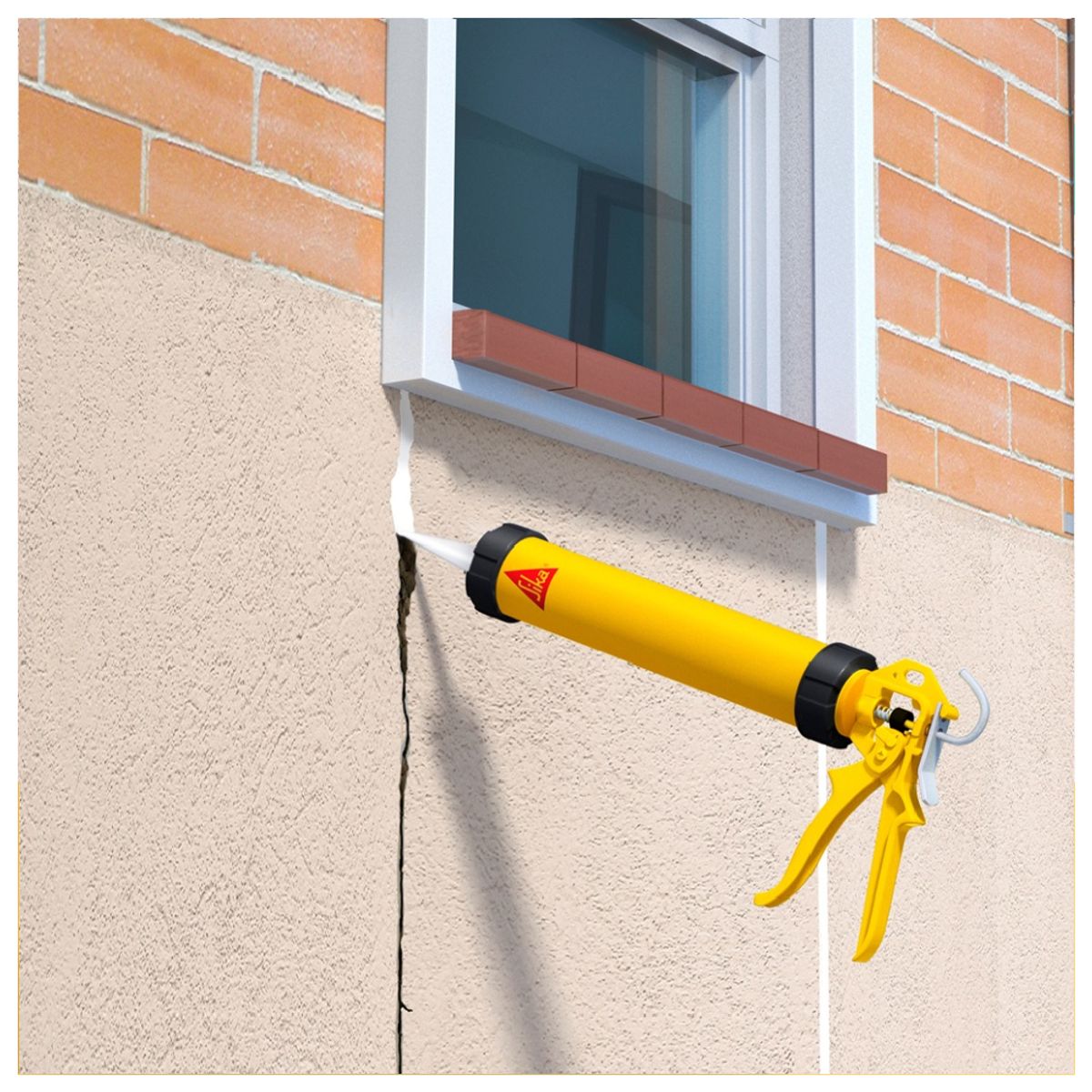 SIKA - sellador acrílico para fisuras y uniones Sikacryl-200 blanco 300ml