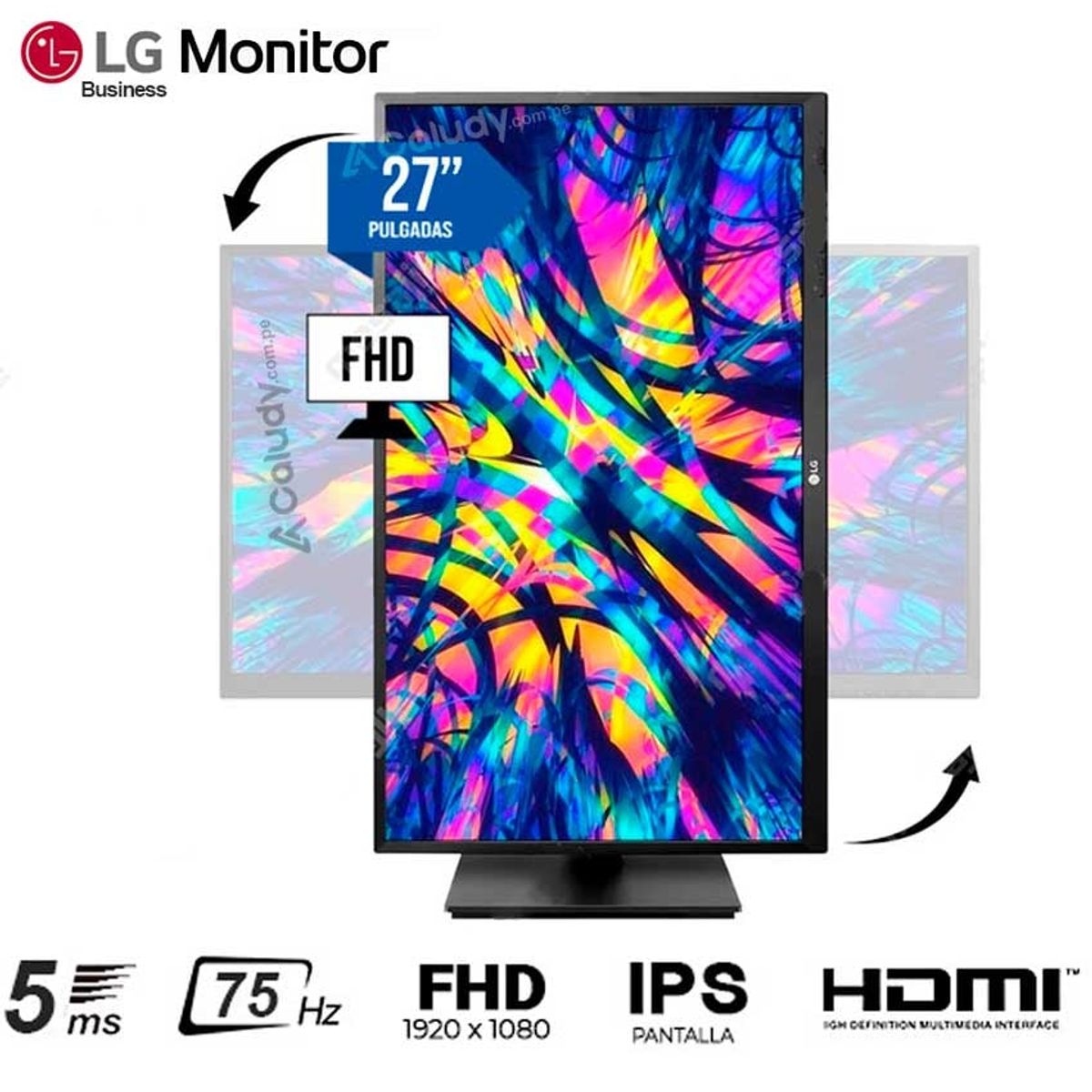LG - Monitor LG Business 27BK550Y-B 27 IPS FHD 75Hz 5ms