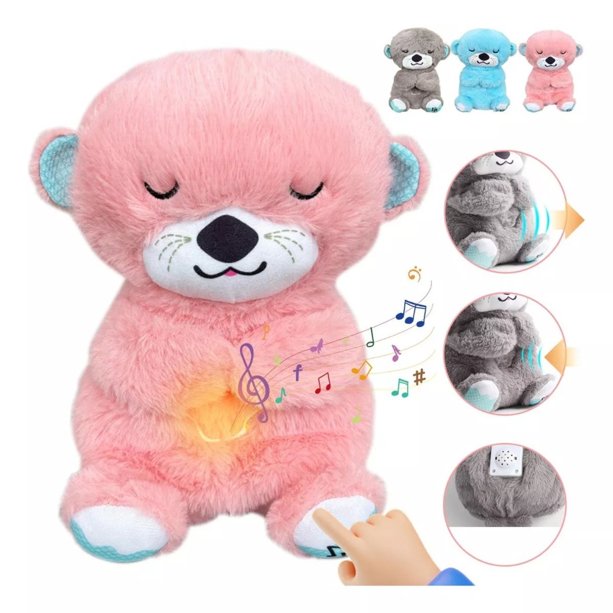 GENERICO - Nutria Dormilona Relajante   Peluche  para Niños y Bebés