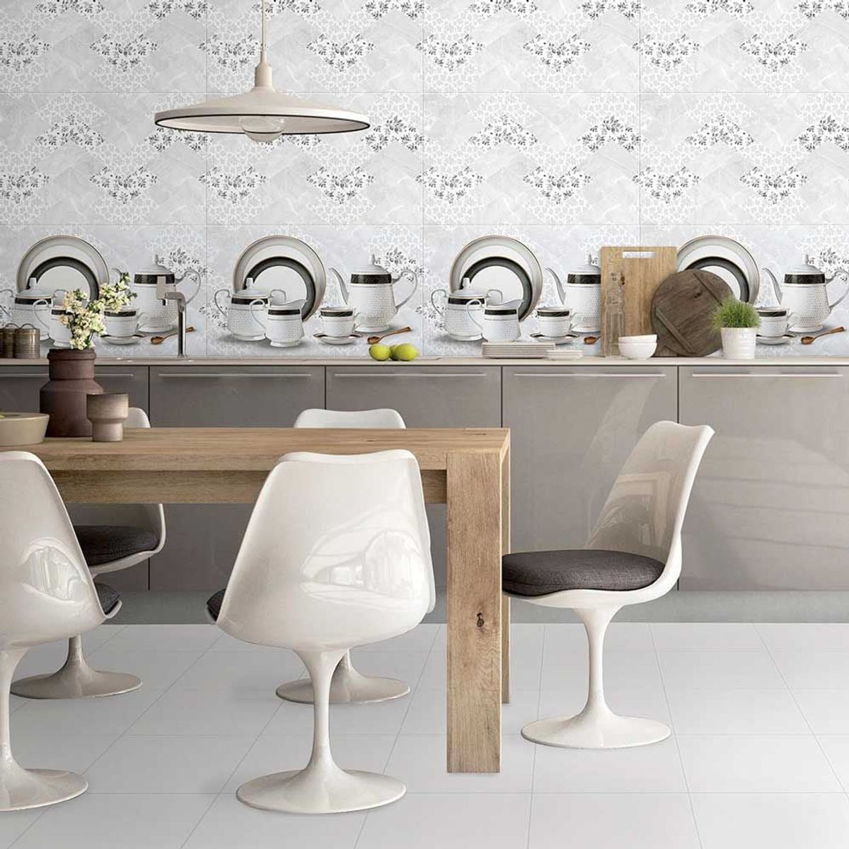 SAN LORENZO - Cerámica Extra Fiori Gris 27X45CM 170m2