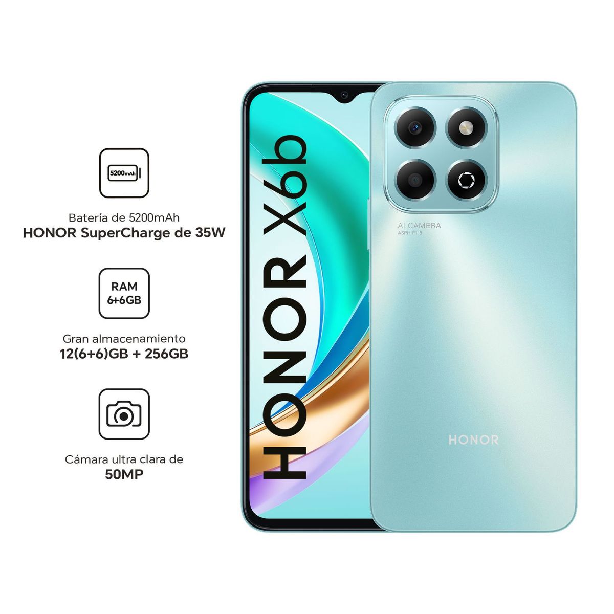 HONOR - HONOR X6b 6GB+256GB - Ocean Cyan.-