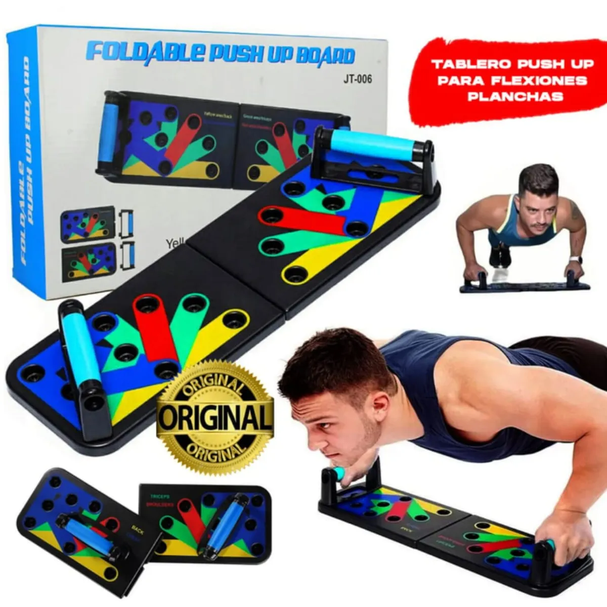 OEM - TABLA PLEGABLE DE FLEXIONES PUSH UP ENTRENAMIENTO EN CASA